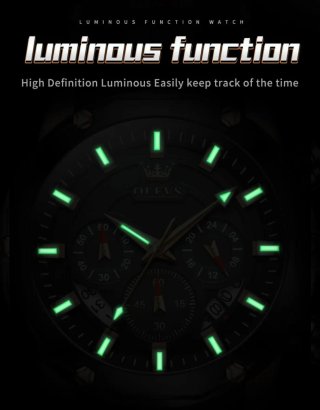 Reloj OLEVS Negro y Rojo para Hombre