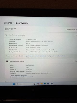 Portátil Toshiba m5