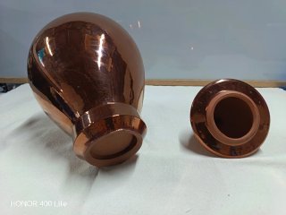 Jarrón Tibor Cerámica Brillo Cobre
