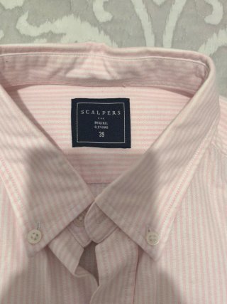 Camisa Scalpers Rosa Rayas Hombre