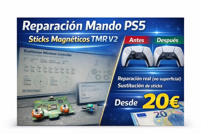 Instalación Sticks Magnéticos TMR V2 PS5