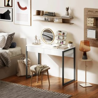 Escritorio/aparador moderno blanco y gris