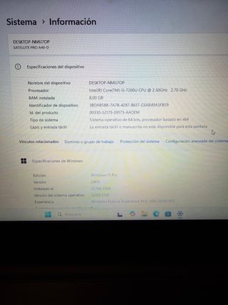 Portátil Toshiba i5