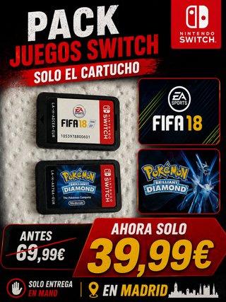 Pack Juegos Switch FIFA 18 y Pokémon Diamante