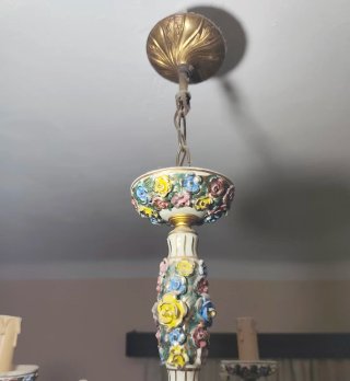 Elegante lámpara de techo vintage cerámica