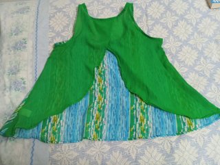 Blusa sin mangas a rayas espalda abierta