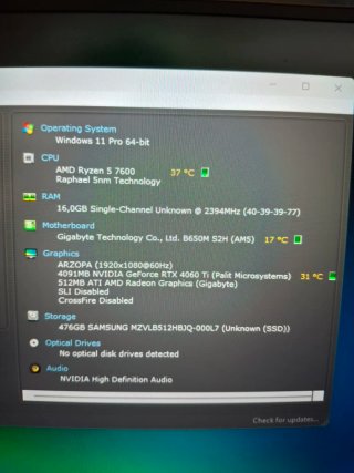PC GAMING R5, 16GB DDR5, 500GB SSD, RTX 4060TI 8GB