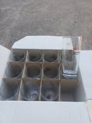 Conjunto 12 Copos Carlsberg Vidro