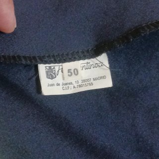 Blusa vintage mujer azul y beige