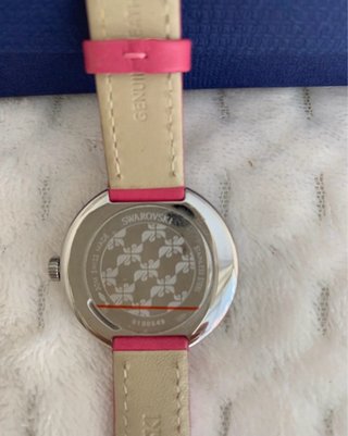 Reloj Swarovski Correa Piel Rosa y Plata