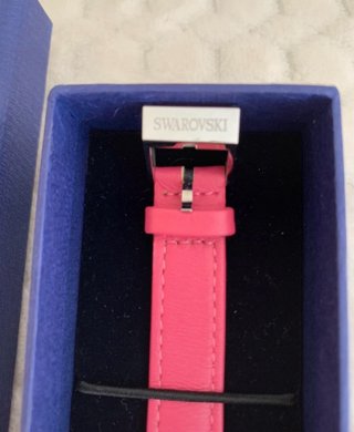 Reloj Swarovski Correa Piel Rosa y Plata