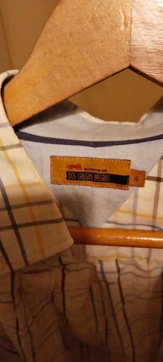 Camisa Dos Galgos Cuadros Vintage Talla XL