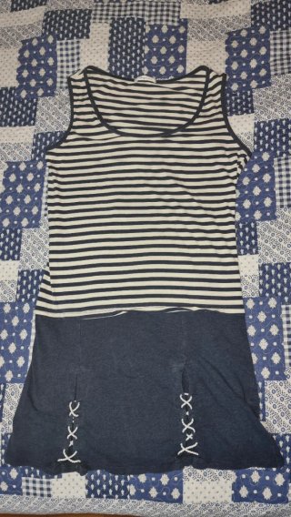 Mini abito estivo cotone righe