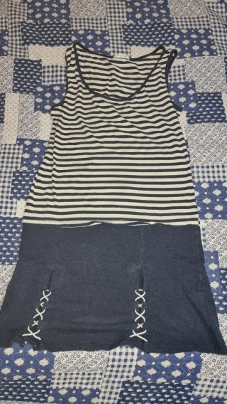 Mini abito estivo cotone righe