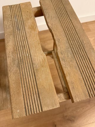 Taburete de madera plegable