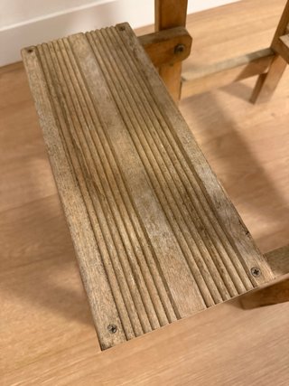 Taburete de madera plegable