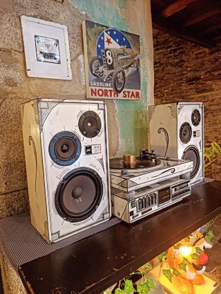 Tocadiscos, Altavoces y Amplificador Custom
