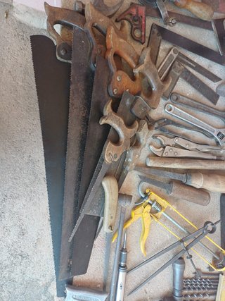 Lote de Ferramentas Antigas de Carpinteiro