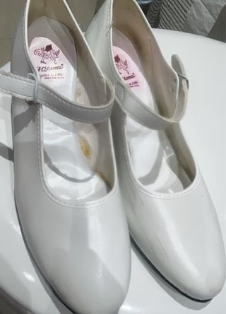 Zapatos Flamenca Blancos Niña