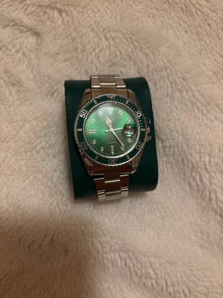 Reloj Moldoa Verde y Plateado