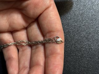 Colgante Aqua Aura Rosa + Cadena Plata 925