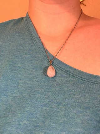 Colgante Aqua Aura Rosa + Cadena Plata 925