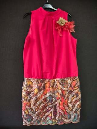 Vestido fiesta lentejuelas.