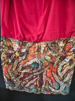 Vestido fiesta lentejuelas.