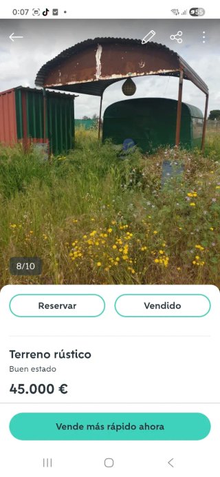Se vende terreno con su documentación en regla