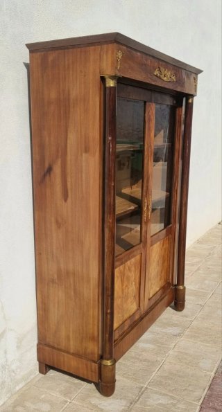 Vitrina/Librería Antigua Madera y Cristal