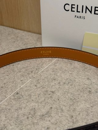 Cinturone Celine S-NE-4179 Marrone e Oro 90cm