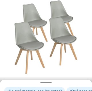6 Sillas Modernas Grises