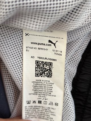 Chaqueta Puma Negra Talla M