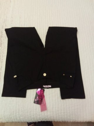 Pantalón elástico negro verano