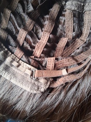 Peluca pelo natural castaño y rubio