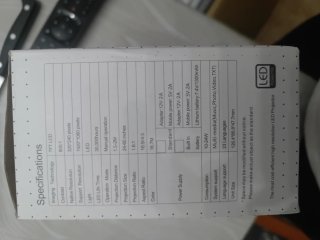 Mini proyector LED blanco