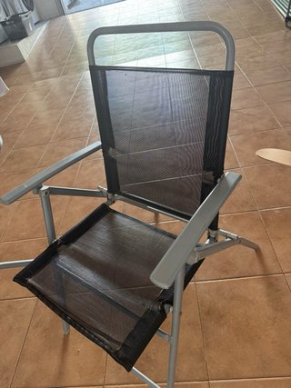 Mesa de jardín cristal y metal con 4 sillas