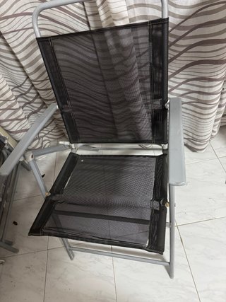 Mesa de jardín cristal y metal con 4 sillas