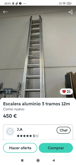 Escalera Profesional para  Poda de  36 peldaños