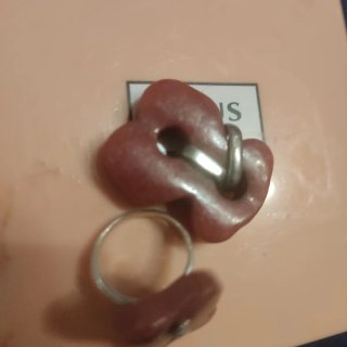 Conjunto Tous Colgante y Anillo Rosa. original