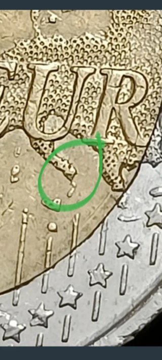 2 Euros España 2009 UEM Error Tacón Italia