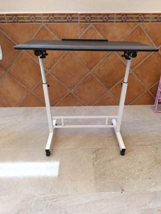 Tavolo da scrivania regolabile con ruote 80×40