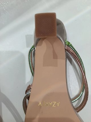 Sandalias Azarey tacón brillantes verano