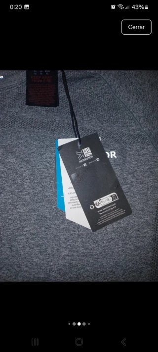 Camiseta Karrimor Run Gris Chico Talla xl l