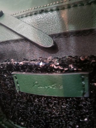 Bolso mediano de terciopelo verde