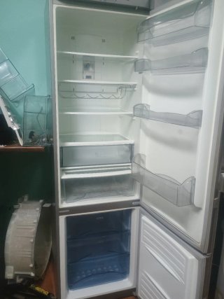 Nevera combi acero inoxidable