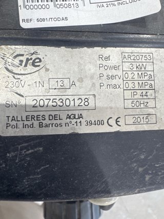 Calentador Piscina Gre AR 20753