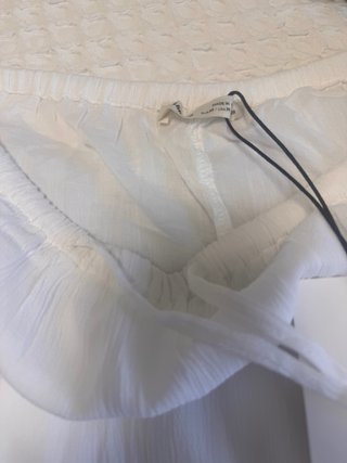 Falda larga blanca Pull & Bear
