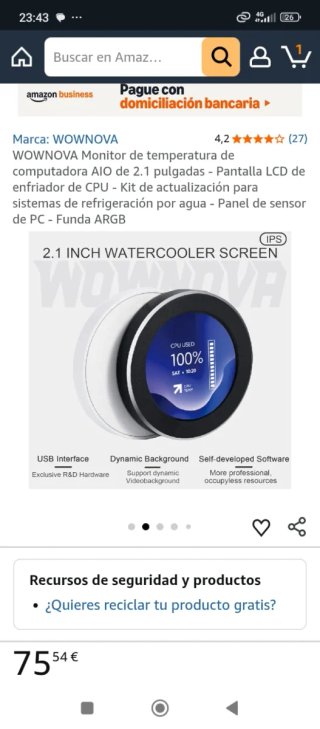 Monitor Temperatura CPU WOWNOVA 2.1 LCD