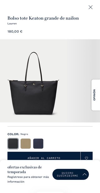 Bolso Tote Keaton Ralph Lauren Negro Nuevo